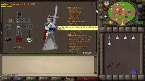 Runescape Equipment and Max Hit Cal.
